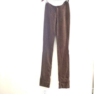 Women Ralph Lauren Purple Label 100% Cashmere Brown Texture Pants Size 2